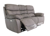 Layla Grey Soft Touch 3PP Sofa - 1